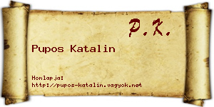 Pupos Katalin névjegykártya